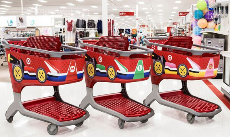 Target transforma seus carrinhos e lojas em corrida de “Mario Kart”