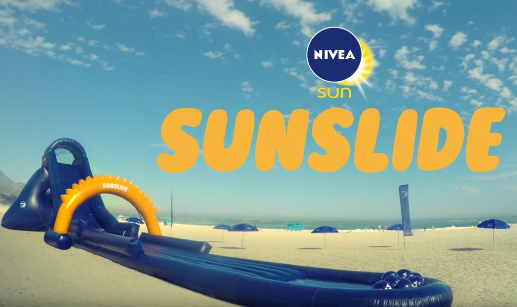 Nivea cria toboágua que aplica protetor solar
