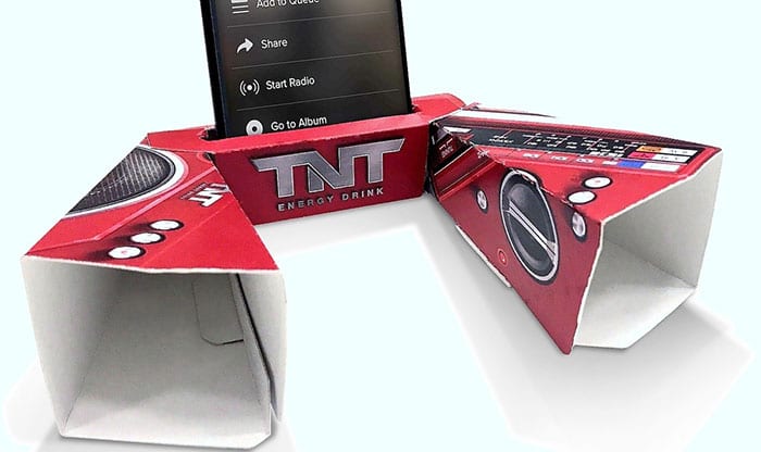 TNT Transforma Embalagem em Amplificador de Som